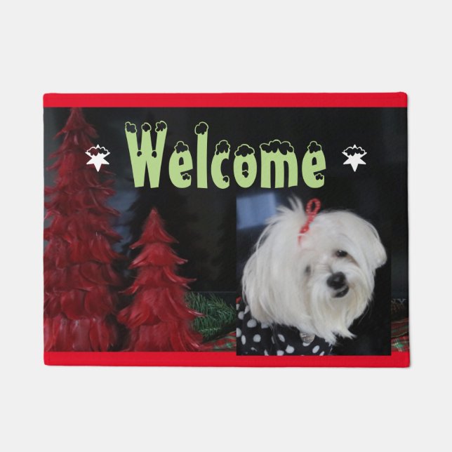 Maltese Christmas Doormat (Front)