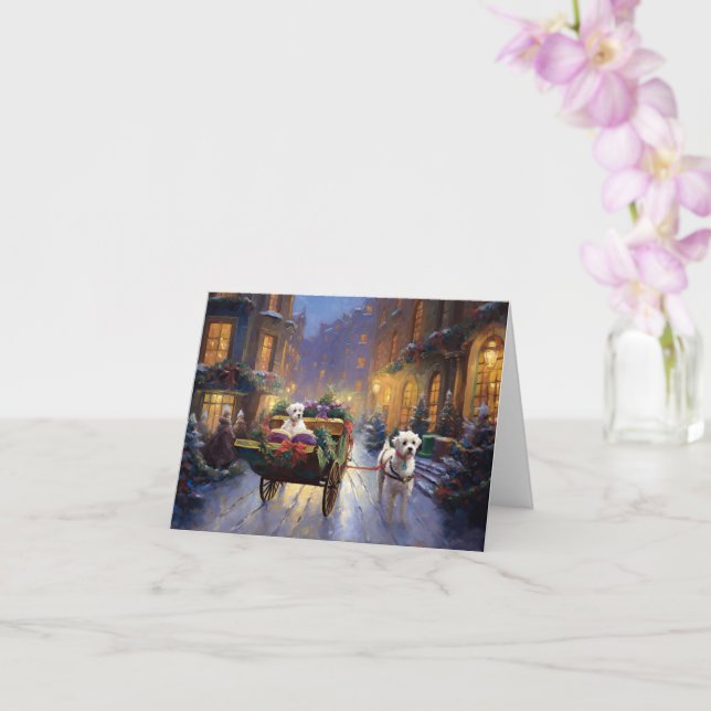 Maltese Christmas Festive Season Card (Orchid)