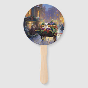 Maltese Christmas Festive Season Hand Fan