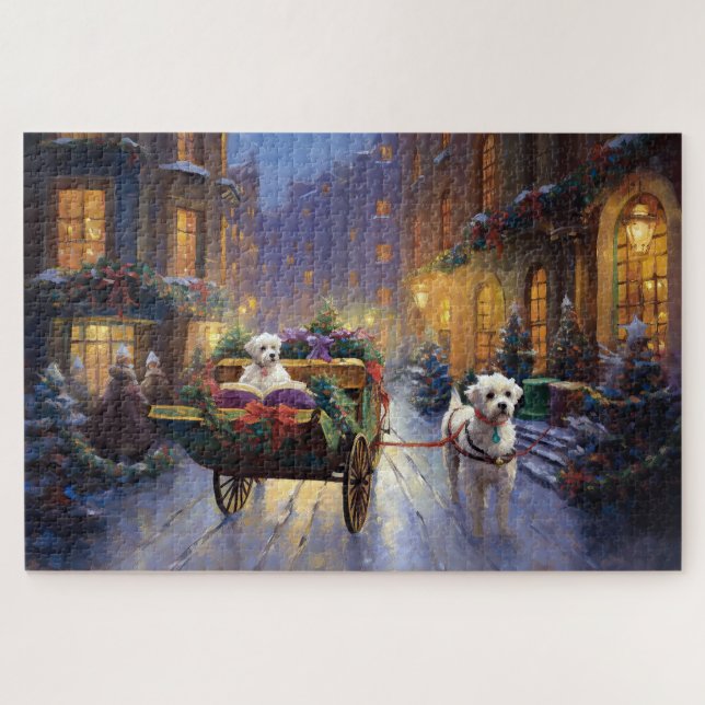 Maltese Christmas Festive Season Jigsaw Puzzle (Horizontal)
