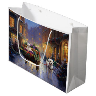 Maltese Christmas Festive Season Large Gift Bag