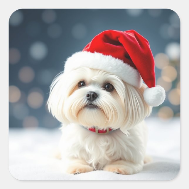 Maltese Christmas Maltese Sticker (Front)