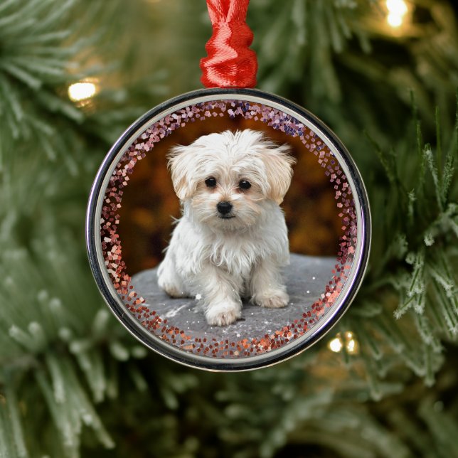 Maltese Christmas Puppy Metal Tree Decoration (Tree)