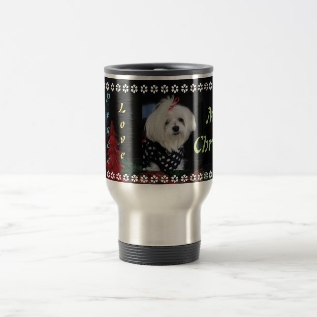 Maltese Christmas Travel Mug (Center)
