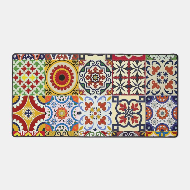 Maltese Classic Tiles Pattern of Malta Desk Mat (Front)