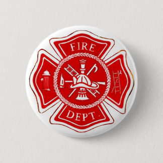 MALTESE CROSS 6 CM ROUND BADGE