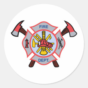 MALTESE CROSS APPLIQUE CLASSIC ROUND STICKER