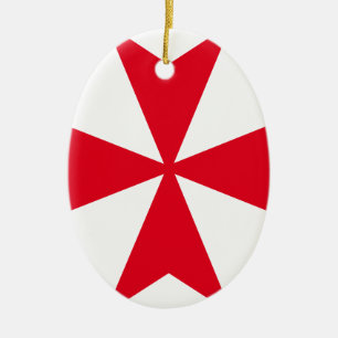 maltese cross ceramic tree decoration
