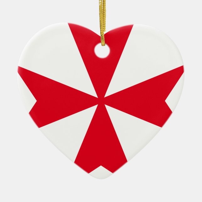 maltese cross ceramic tree decoration (Front)