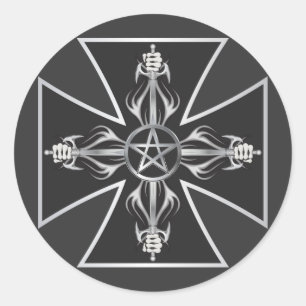 Maltese Cross Classic Round Sticker