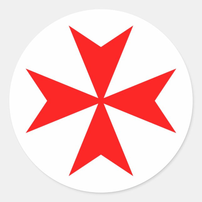 Maltese Cross Classic Round Sticker (Front)