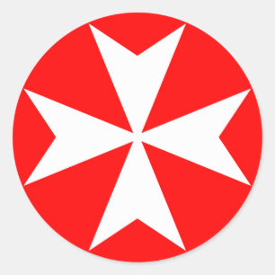 Maltese Cross Classic Round Sticker