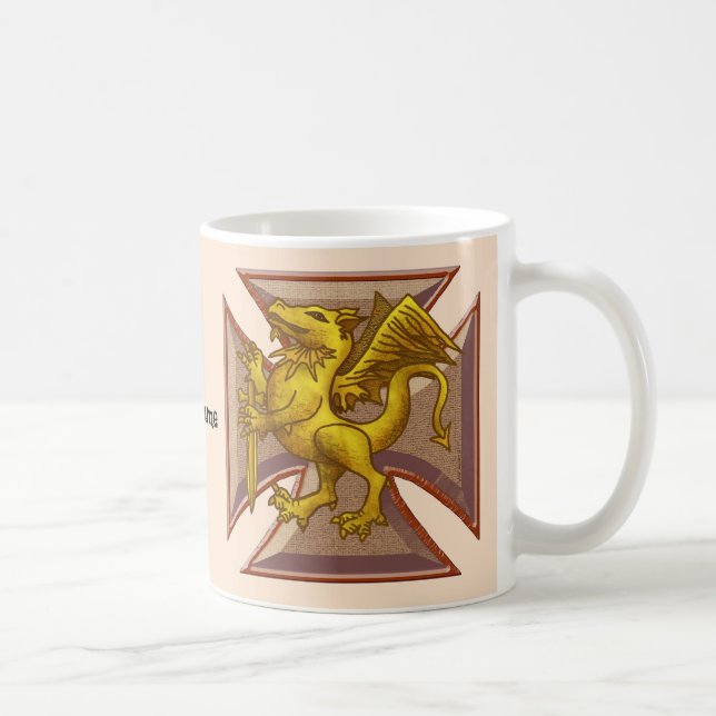 Maltese Cross Dragon Coffee Mug (Right)