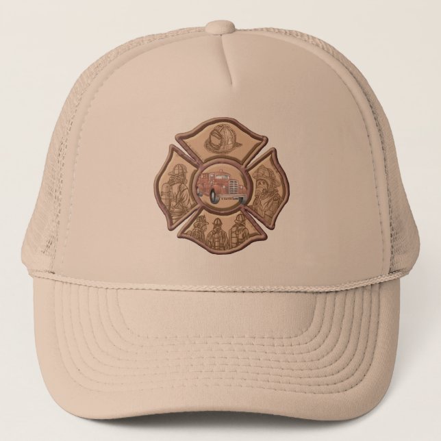 Maltese Cross Firefighter Hat (Front)