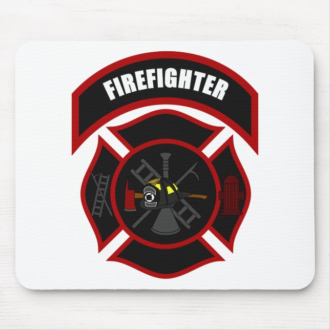 Maltese Cross - Firefighter Mouse Mat (Front)