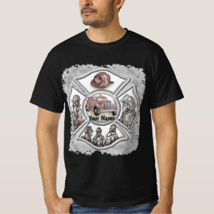 Maltese cross firefighter T-Shirt