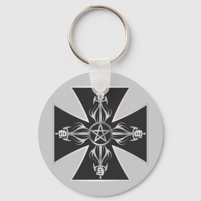 Maltese Cross Key Ring (Front)