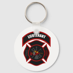 Maltese Cross - Lieutenant (Red Helmet) Key Ring