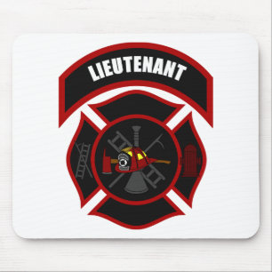 Maltese Cross - Lieutenant (Red Helmet) Mouse Mat