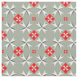 Maltese Cross & Malta Flag Trendy Fabric /fashion