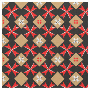 Maltese Cross & Malta Flag Trendy Fabric /fashion