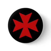 Maltese Cross Red pin #2