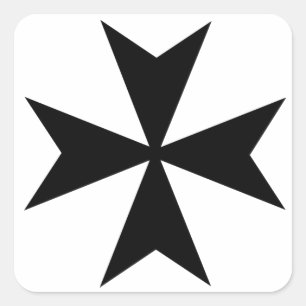 Maltese Cross Square Sticker