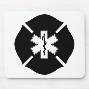 Maltese Cross & Star of Life Mouse Mat