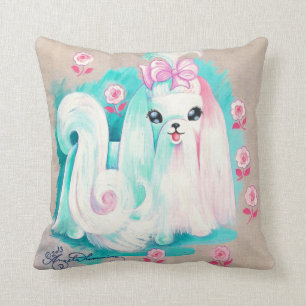 Maltese Cute Puppy Dog Cushion