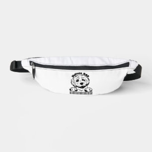 Maltese Dad Black and White Design Maltese Dog Bum Bags