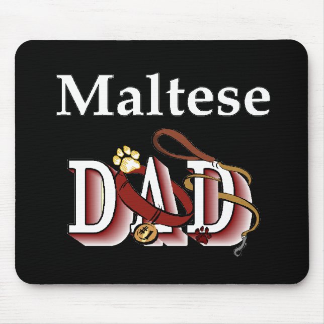 Maltese Dad Gifts Mouse Mat (Front)