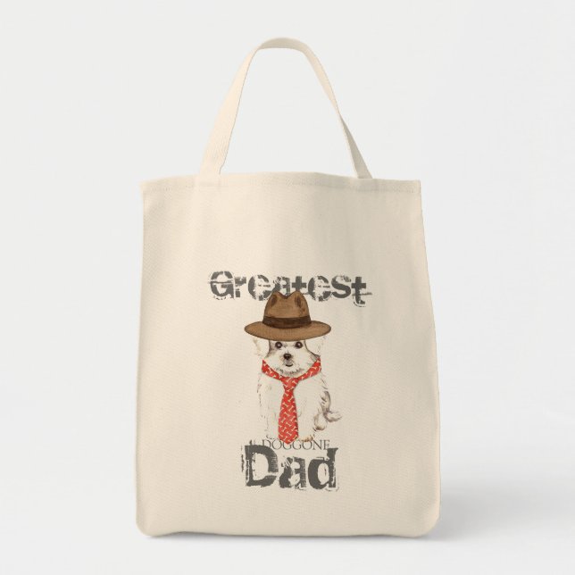 Maltese Dad Tote Bag (Front)