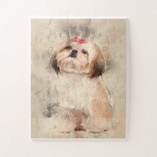 maltese dog animal lovers men women jigsaw puzzle
