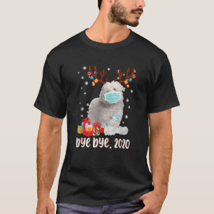 Maltese Dog Bye Bye 2020 Christmas Santa Dog Wear T-Shirt