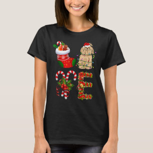 Maltese Dog Christmas Light Dog Animal T-Shirt