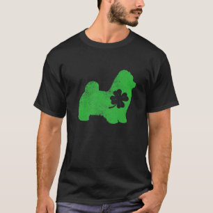 Maltese Dog Distressed Shamorck St Patrick's Day T-Shirt