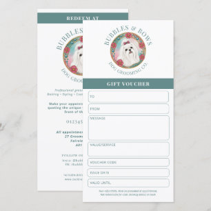 Maltese Dog Grooming Salon Gift Voucher