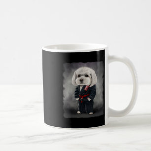 Maltese Dog Judo Karate Master In Black Judogi 1  Coffee Mug