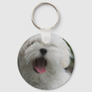 Maltese Dog Keychain