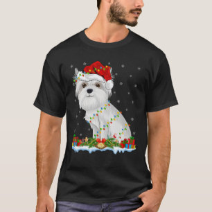 Maltese Dog Lover Family Matching Santa Maltese Ch T-Shirt