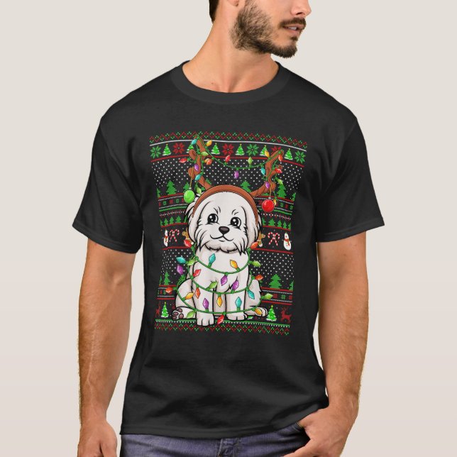 Maltese Dog Lover Family Matching Ugly Maltese Chr T-Shirt (Front)