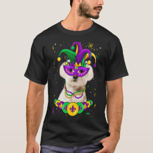 Maltese Dog Lover Mardi Gras Carnival Funny Mask B T-Shirt