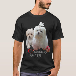 Maltese Dog Lovers Dogs Fan Love Design Quote T-Shirt