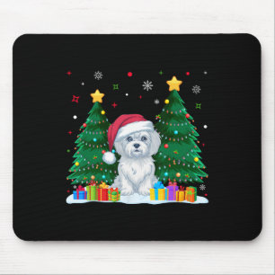 Maltese Dog Lovers Santa Hat Ugly Christmas Sweate Mouse Mat