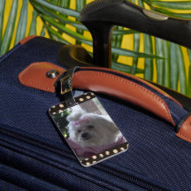 Maltese Dog Luggage Tag