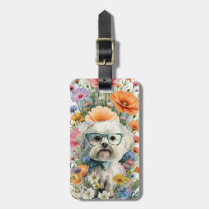 Maltese Dog Luggage Tags