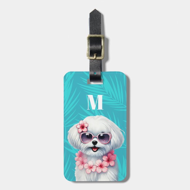 Maltese Dog Luggage Tags (Front Vertical)