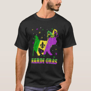Maltese Dog Mardi Gras Carnival Jester Beads T-Shirt