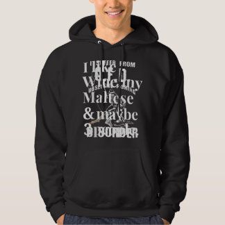 maltese  dog owner wine lover  women men hoodie