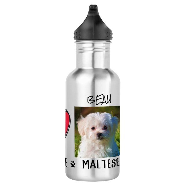 Maltese Dog Pet Lovers 532 Ml Water Bottle (Right)